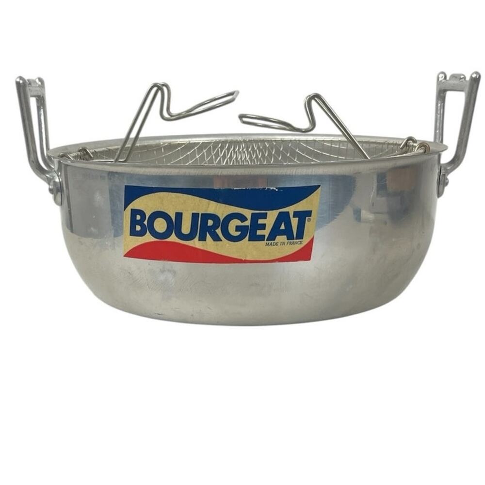 Bourgeat Aluminum Deep Fryer with Basket 27 cm Made in France 5 Quart